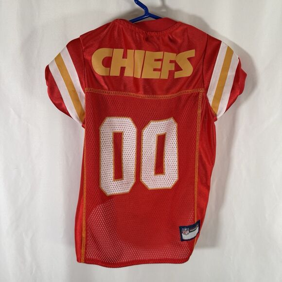 Kansas City Chiefs Jersey Unisex 2 Short Sleeve 00 Vneck Mesh Top - Picture 9 of 9